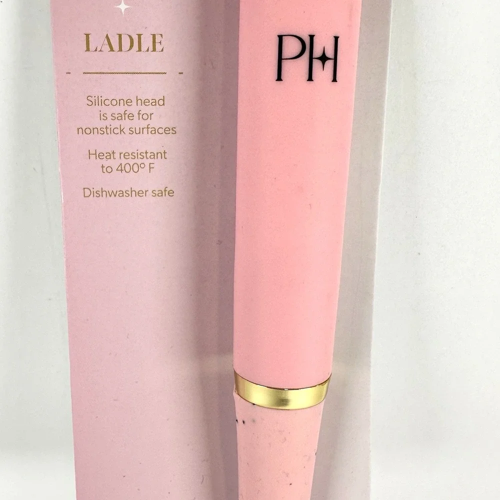 Paris Hilton Pink Silicone Ladle Speckled Kitchen Utensil NWT Cute